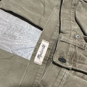 Madewell olive green high rise jeans